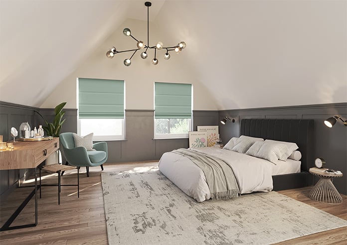 Lyra, Sea Salt - Motorised Roman Blind - Image 6